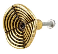 Round Strip Antique Golden Aluminium Cabinet Knob